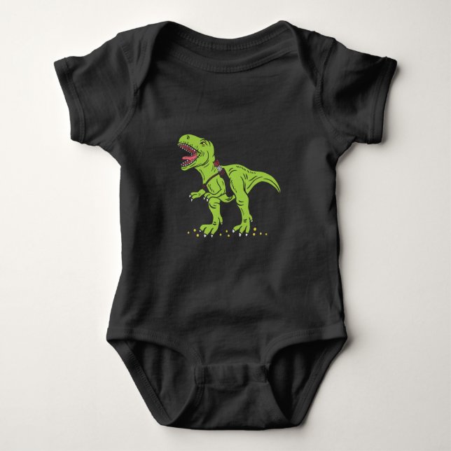 Cute Dinosaur Archer T Shirt (Framsida)