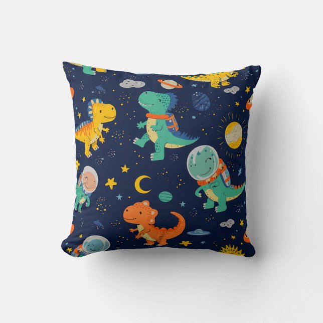 Cute Dinosaur Astronaut killBoy Kudde (Framsida)