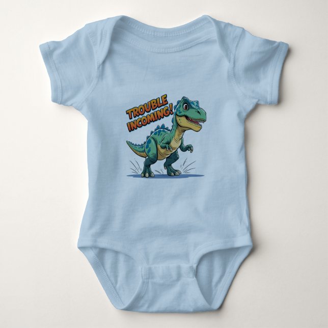 Cute Dinosaur Baby Bodykostym - problematisk inkom T Shirt (Framsida)