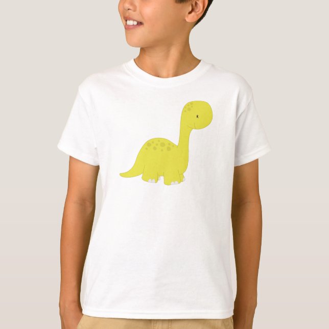 Cute Dinosaur, Baby Dinosaur, Dino, Brontosaurus T Shirt (Framsida)