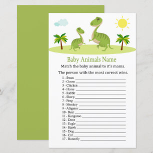 Cute Dinosaur Baby djur Namn