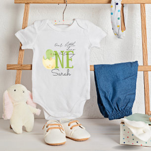 Cute Dinosaur Baby Personlig Namn T Shirt
