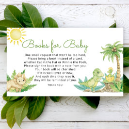 Cute Dinosaur Baby Shower Bokar för Baby Tilläggskort