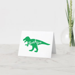 Cute Dinosaur Baby Shower Dino Blue och Grönt Boy Tack Kort