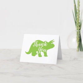 Cute Dinosaur Baby Shower Dino Blue och Grönt Boy Tack Kort
