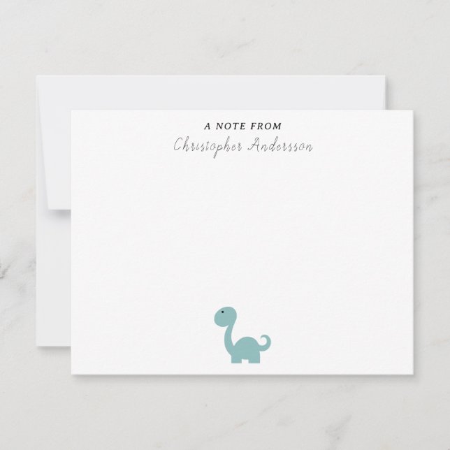 Cute Dinosaur-Barn en anteckning från anteckningsk Anteckningskort (Framsida)
