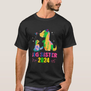 Cute Dinosaur befordrades till storebror Est 2024 T Shirt