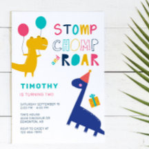 Cute Dinosaur Birthday Colorful Party Boys