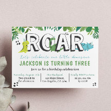 Cute Dinosaur Birthday-inbjudan