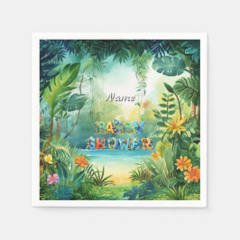 Cute Dinosaur Birthday Napkins Pappersservett