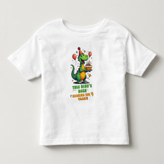 Cute Dinosaur Birthday Shirt för 4-åringar T