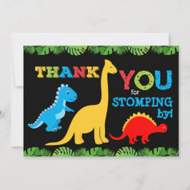 Cute Dinosaur Birthday Tack för ditt kort