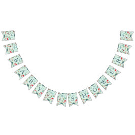 Cute Dinosaur Blue Baby Shower party mönster Vimplar