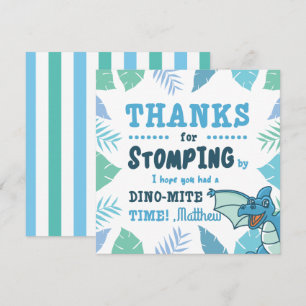 Cute Dinosaur Blue och Grönt Inbjudningar