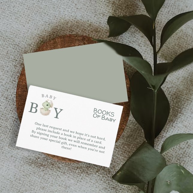 Cute Dinosaur Books for Baby Boy Shower Enclosure  Tilläggskort (Skapare uppladdad)