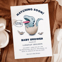 Cute Dinosaur Boy Shower Hatching Snart
