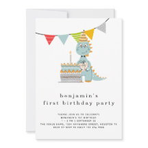 Cute Dinosaur Cake 1:a födelsedagen