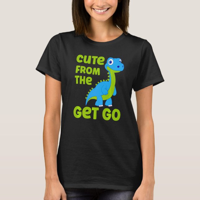 Cute Dinosaur Cute from Get Go Little Boys T Shirt (Framsida)