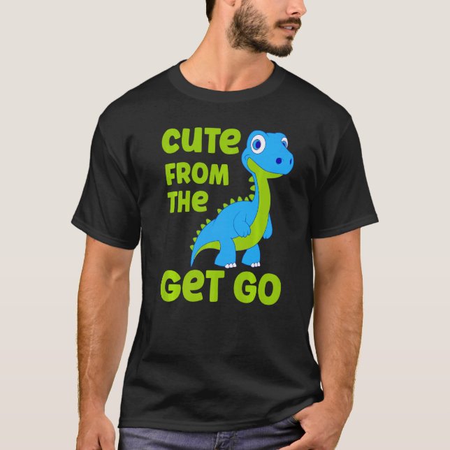 Cute Dinosaur Cute from Get Go Little Boys T Shirt (Framsida)