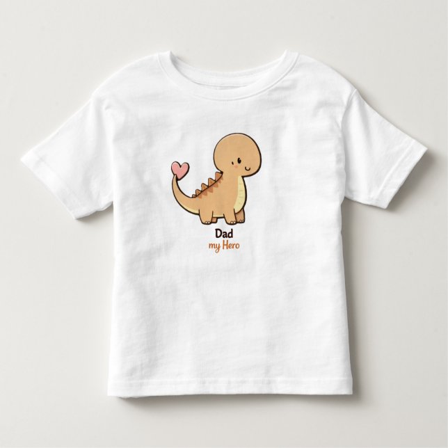Cute Dinosaur Dad My Hero Kids T-Shirt | Father’s  (Framsida)