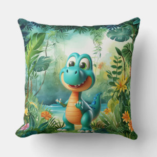 Cute Dinosaur Dekorativ kudde