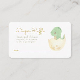 Cute Dinosaur Diaper Raffle Tilläggskort