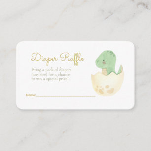 Cute Dinosaur Diaper Raffle Tilläggskort