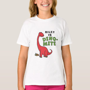 Cute Dinosaur Dino-Mite, anpassad design T Shirt