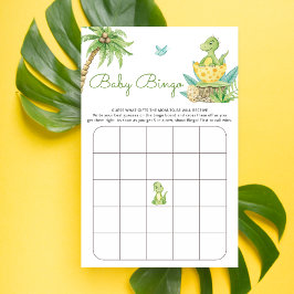 Cute Dinosaur Egg Baby Shower Bingo Game