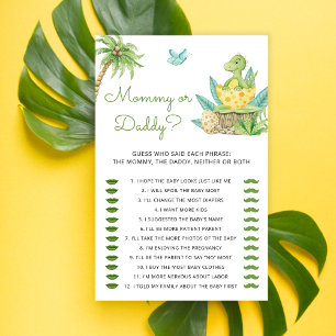 Cute Dinosaur Egg Mamma eller Pappa Baby Shower Ga