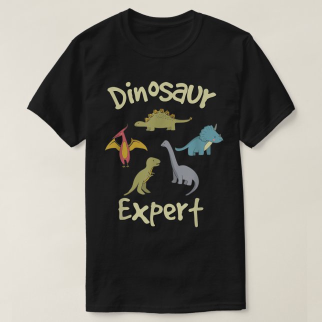 Cute Dinosaur Expert Design T Shirt (Design framsida)
