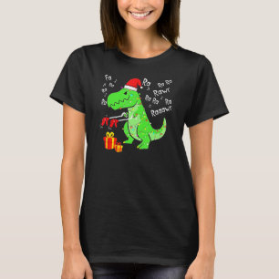 Cute Dinosaur Fa Ra Ra Rawr Rawr jul Rex Xma T Shirt