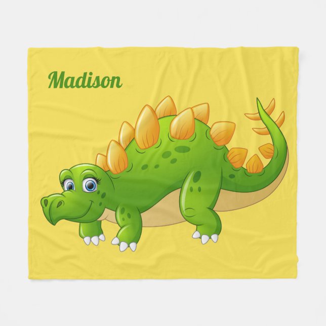 Cute Dinosaur-filtar och färg-filtar Fleecefilt (Framsidan (Horisontell))