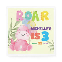 Cute Dinosaur Födelsedagsfest Kids Dino Girls