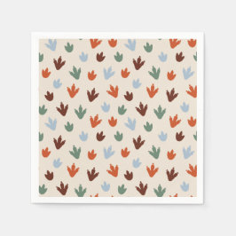 Cute Dinosaur Födelsedagsfest Napkins Pappersservett