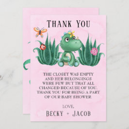 Cute Dinosaur Friends Baby Shower - tack för ditt