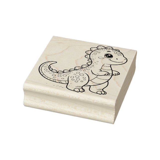 Cute Dinosaur Frimärke Stämpel (Stämpel)