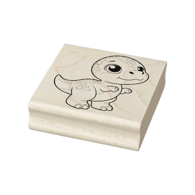 Cute Dinosaur Frimärke Stämpel (Stämpel)