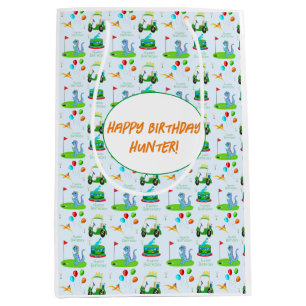 Cute Dinosaur Golf ThLED Kids Grattis på födelseda