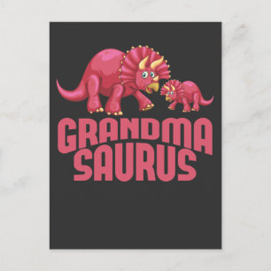 Cute Dinosaur Grandmor Dino Grandma Vykort