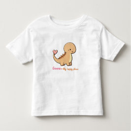 Cute Dinosaur Granma My Safe Place Toddler Shirt | T