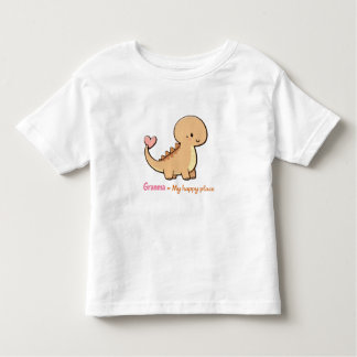 Cute Dinosaur Granma My Safe Place Toddler Shirt | T