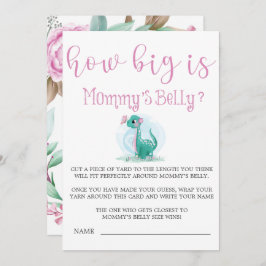 Cute Dinosaur hur stort är Mammans blåa Inbjudning