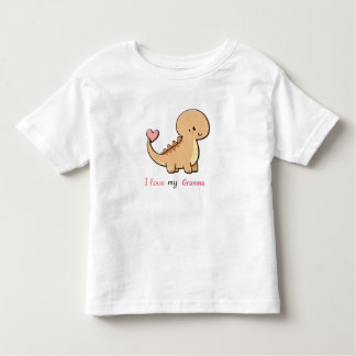 Cute Dinosaur I Love My Granma Toddler Shirt | Gra T