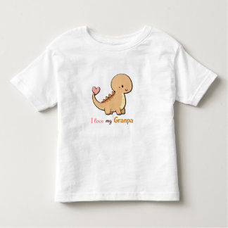 Cute Dinosaur I Love My Granpa Toddler Shirt | Gra T