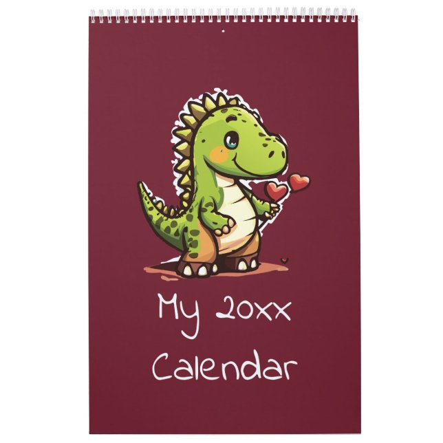 Cute Dinosaur Illustrations Kalender (Omslag)