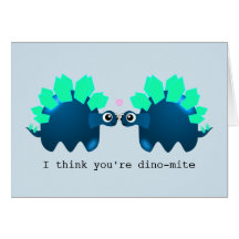 Cute Dinosaur-jubileumskort