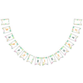 Cute Dinosaur Jungle Grattis på födelsedagen Party Vimplar