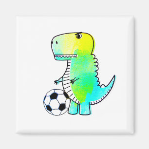 Cute Dinosaur Kärlek Oceaner - vattenfärg Magnet