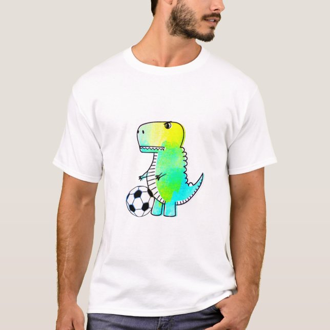 Cute Dinosaur Kärlek Oceaner - vattenfärg T Shirt (Framsida)